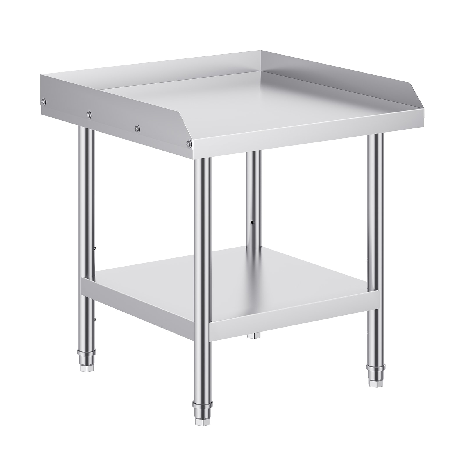 Stainless Steel Commercial Food Prep Work Table With Backsplash_voghion.com